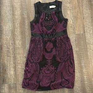 Chic Black and Purple Sleeveless Dress
